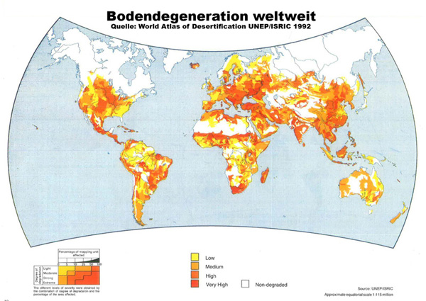 Bodendegeneration weltweit